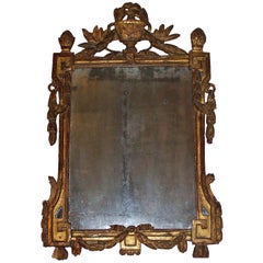 Louis XVI Gilt Mirror with Original Mirror Plate 18th Century