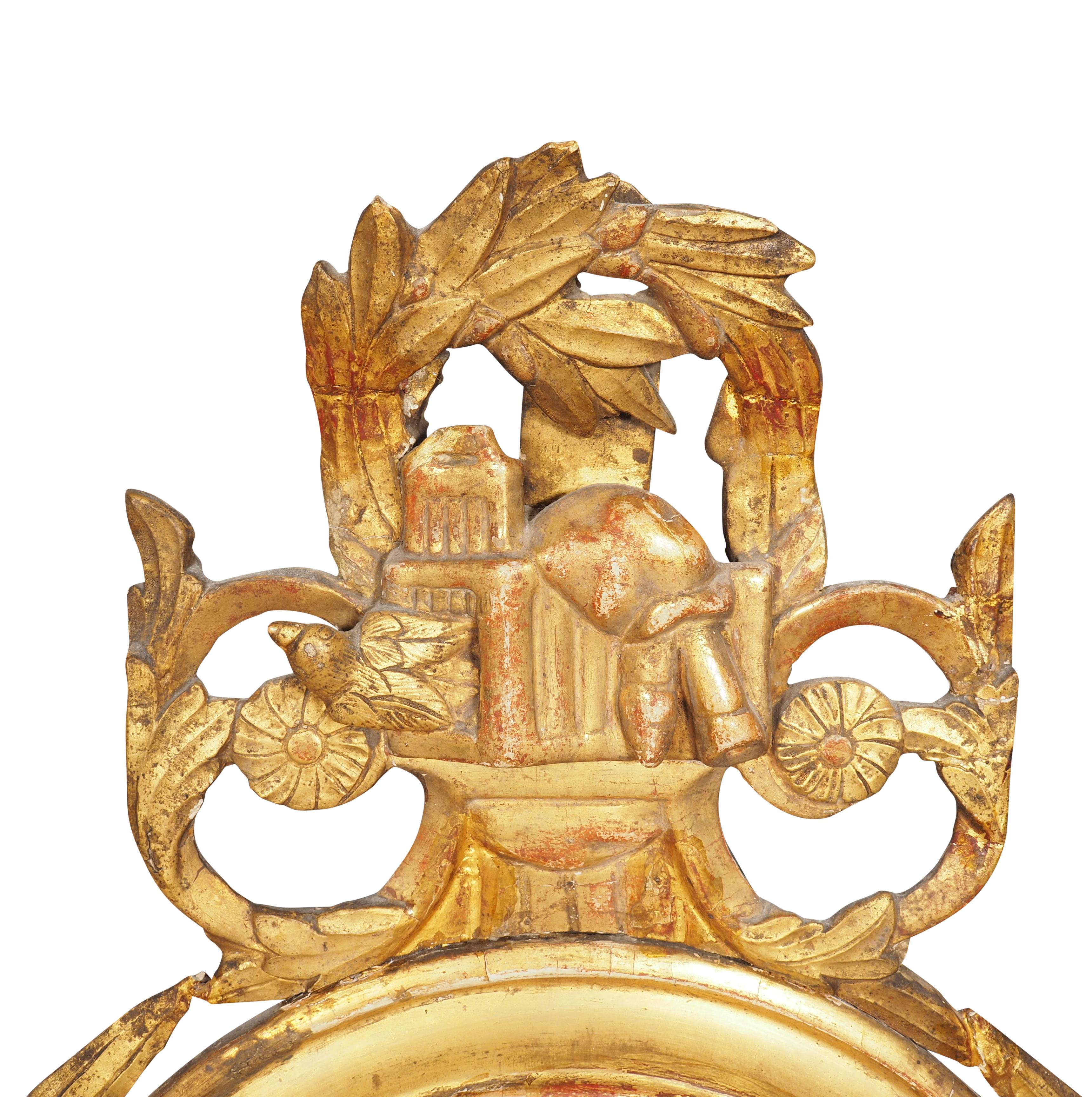 Barometro in legno dorato Luigi XVI di Selon Torricelli 6