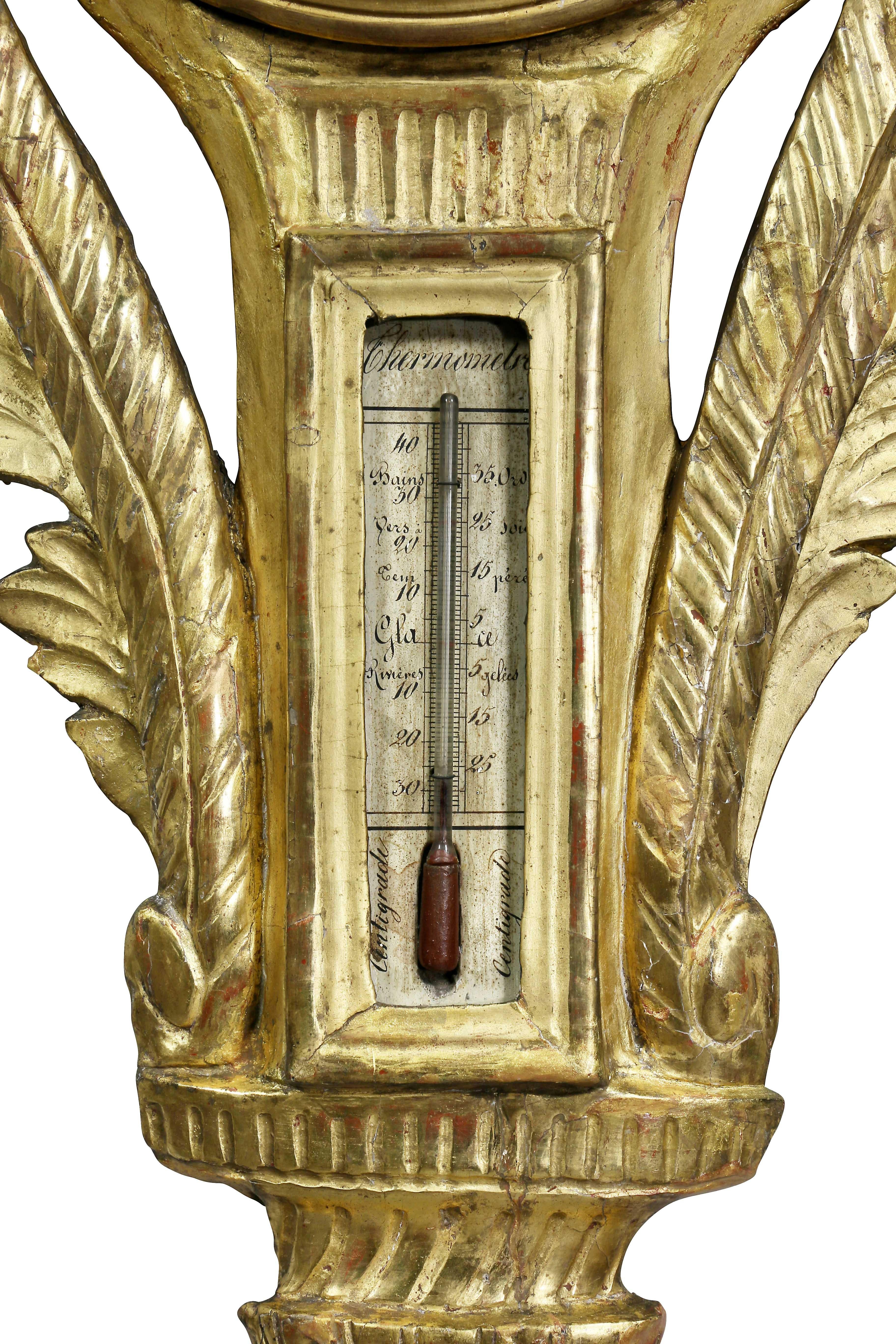 Louis XVI Giltwood Barometer 1