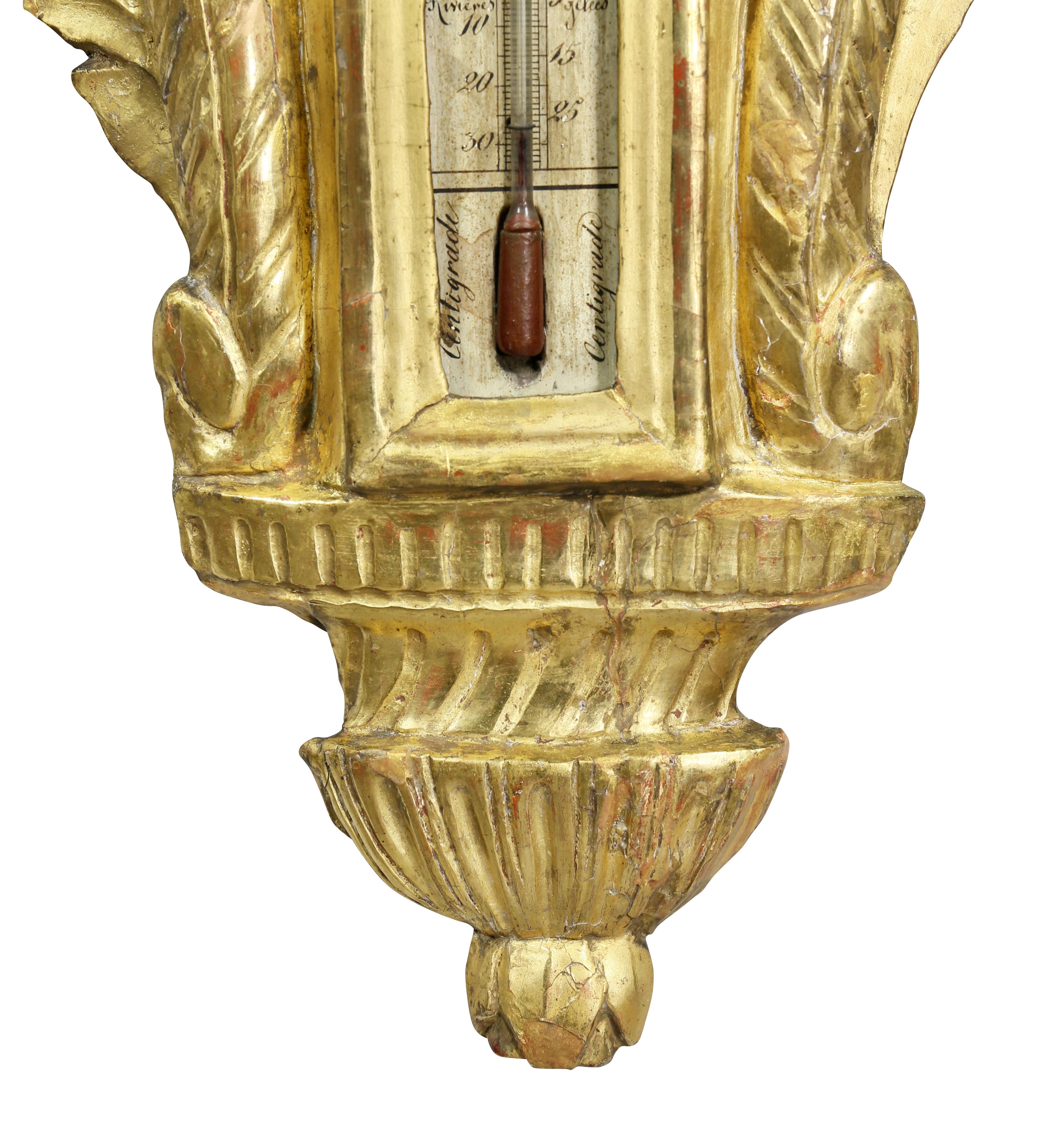 Louis XVI Giltwood Barometer 2