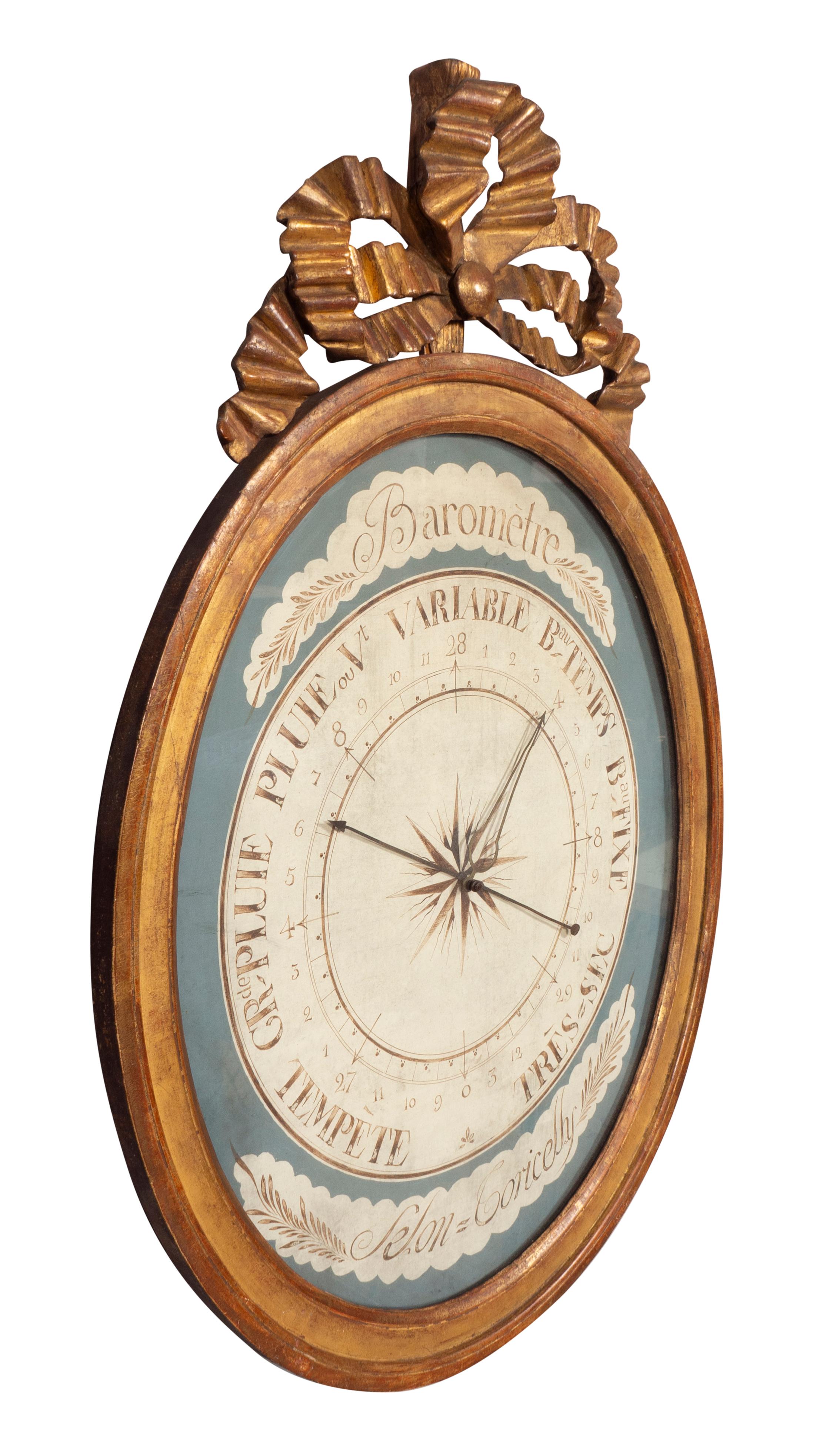Louis XVI. Barometer aus vergoldetem Holz 1
