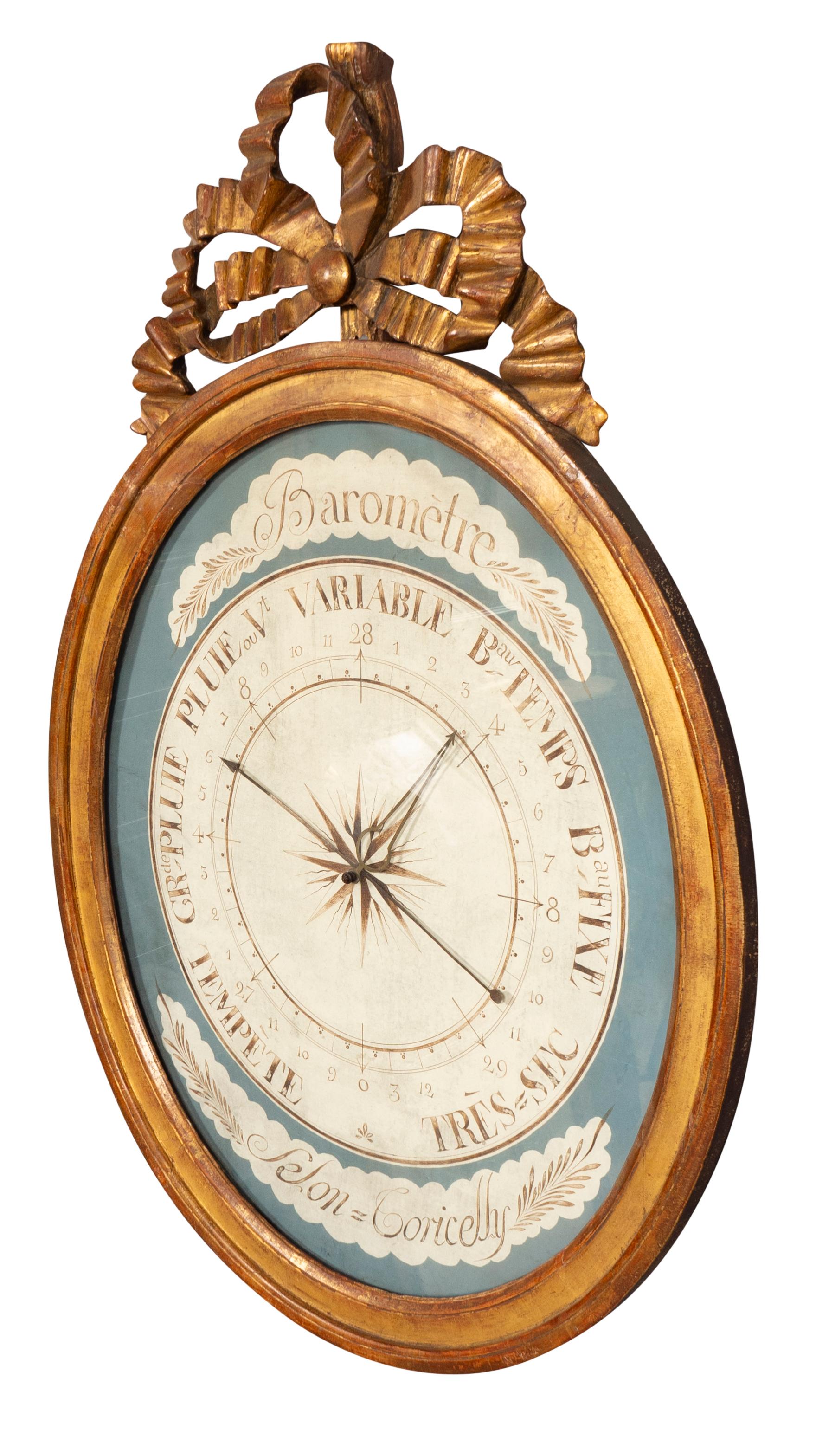 Louis XVI. Barometer aus vergoldetem Holz 2