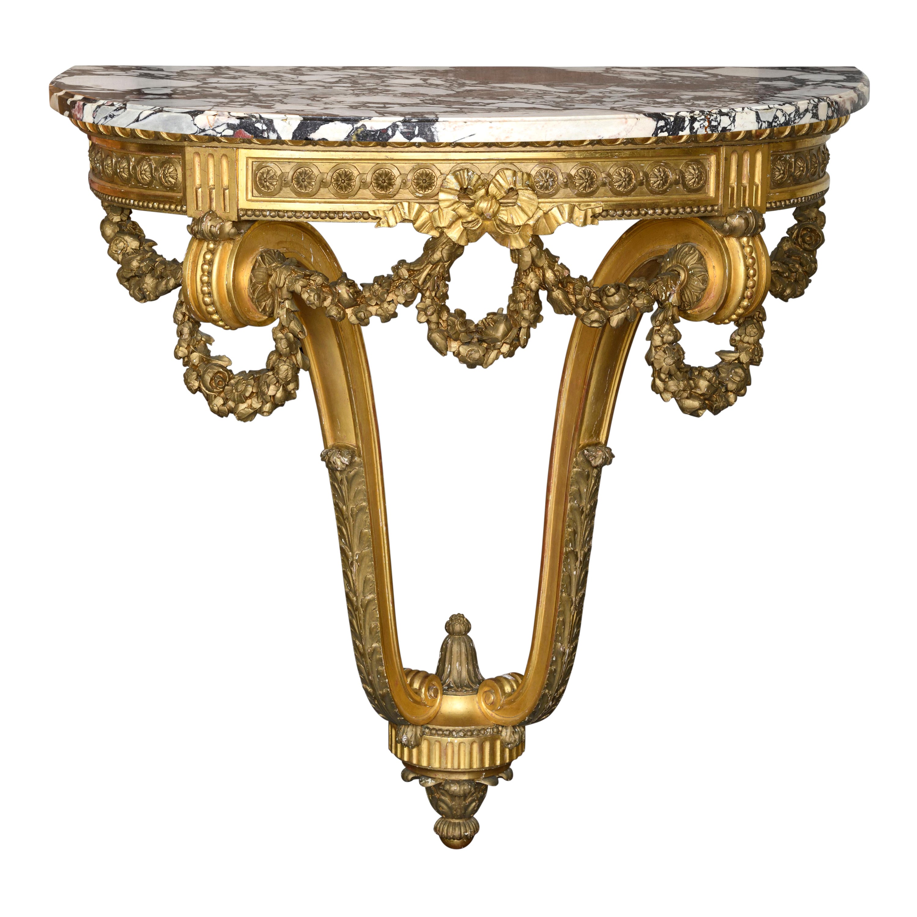Louis XVI Giltwood Console