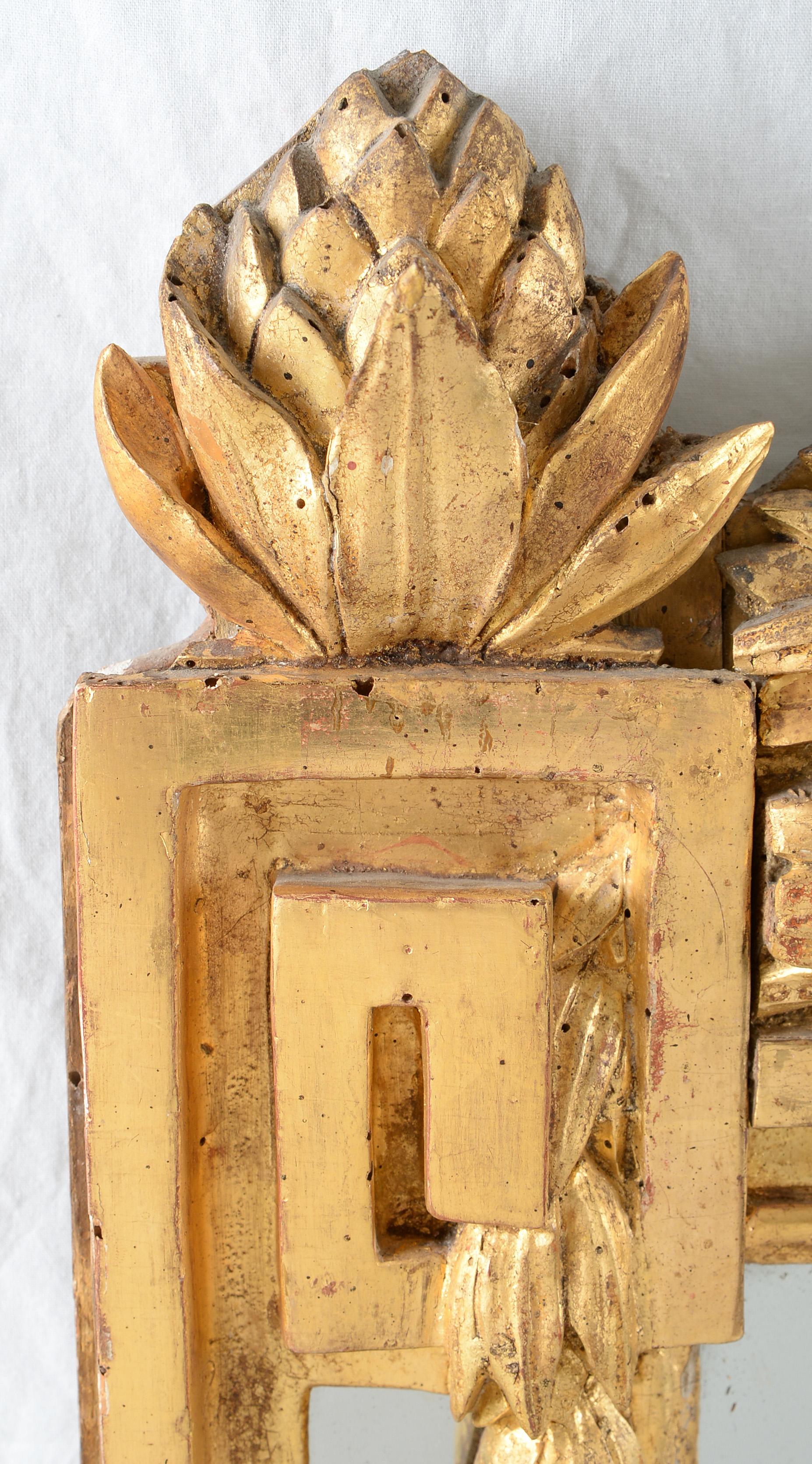 Neoclassico Specchio in legno dorato Luigi XVI 