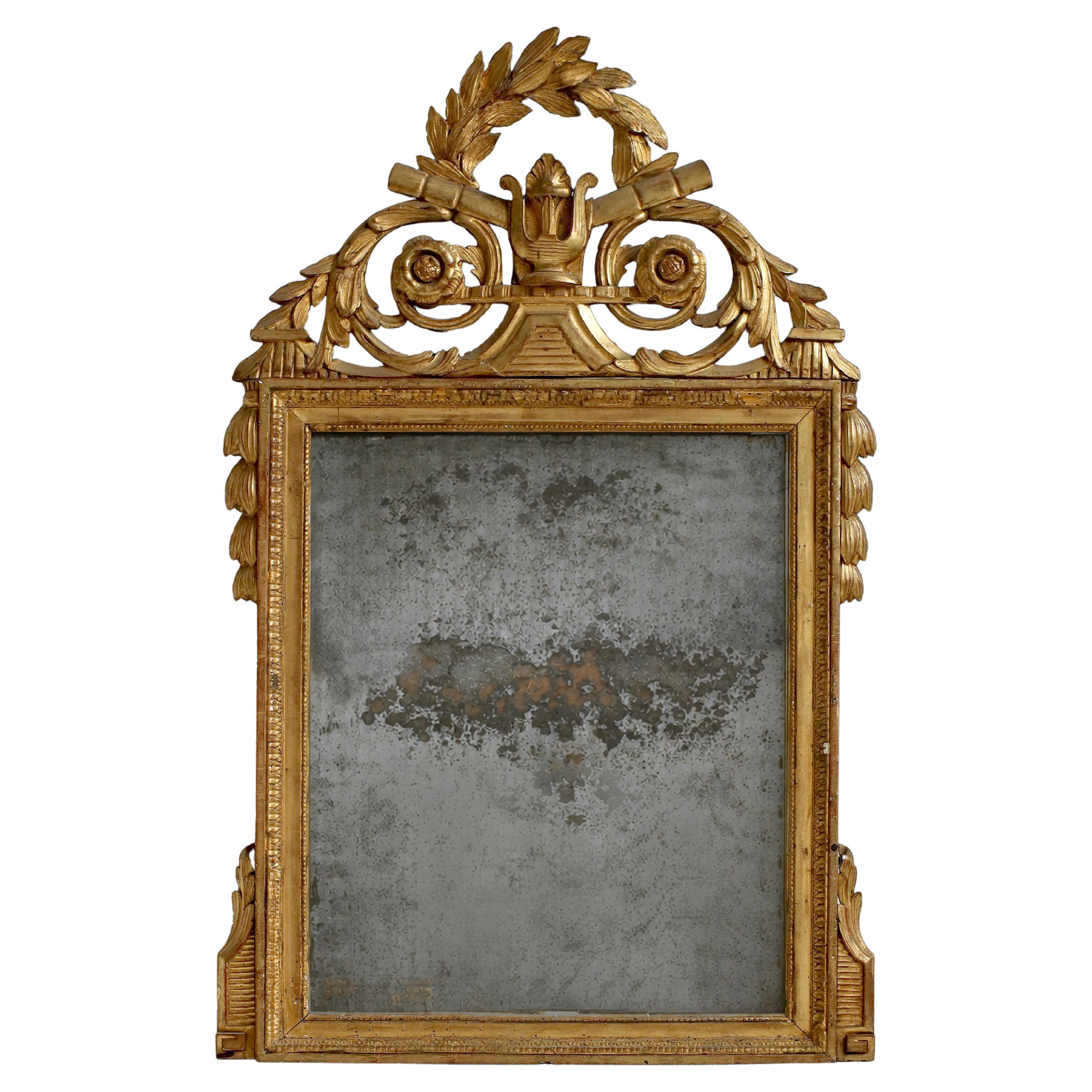 Louis XVI Giltwood Mirror For Sale