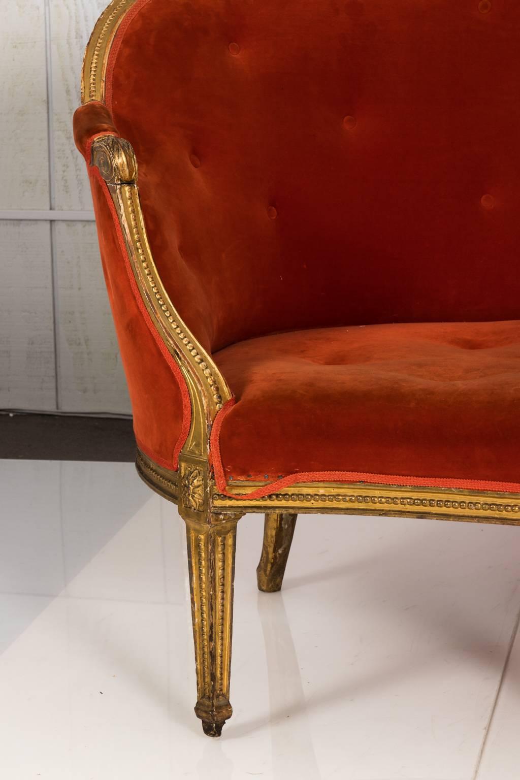 Louis XVI Giltwood Sofa, circa 1780 For Sale 4