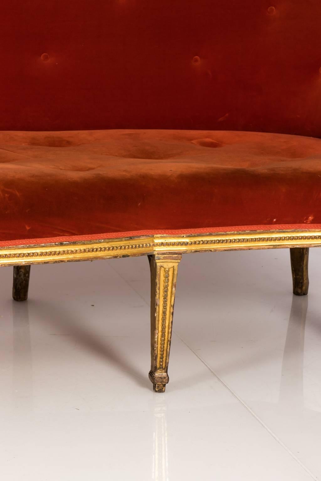 Louis XVI Giltwood Sofa, circa 1780 For Sale 3