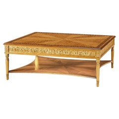 Louis XVI Giltwood Square Coffee Table
