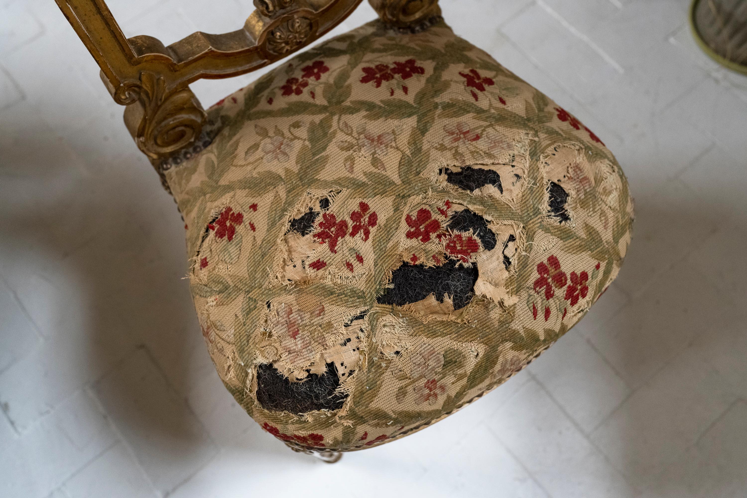 Louis XVI Glitwood Versailles-Stil Giltwood Stühle, 4er-Set im Angebot 5
