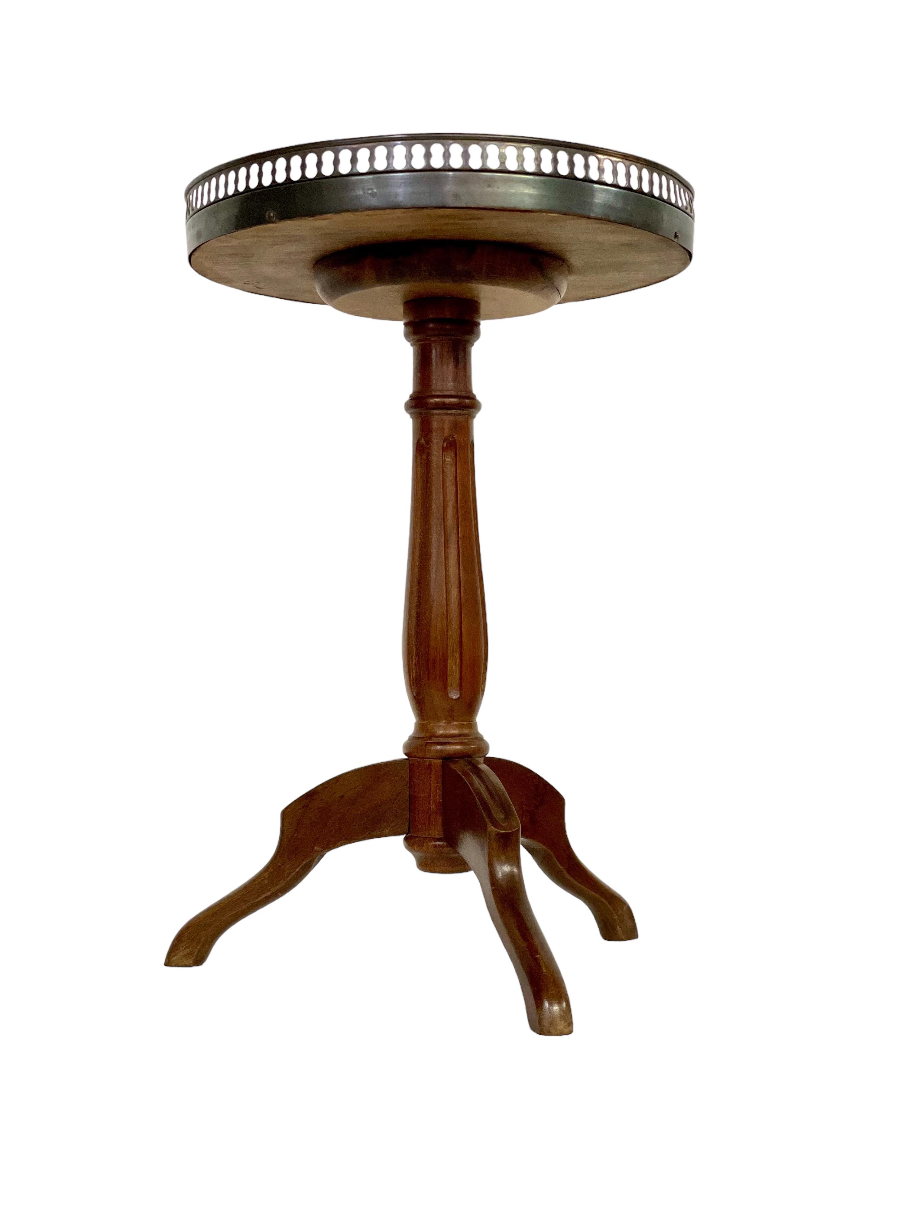 Bronze  Louis XVI Guéridon Table with Marble Top For Sale