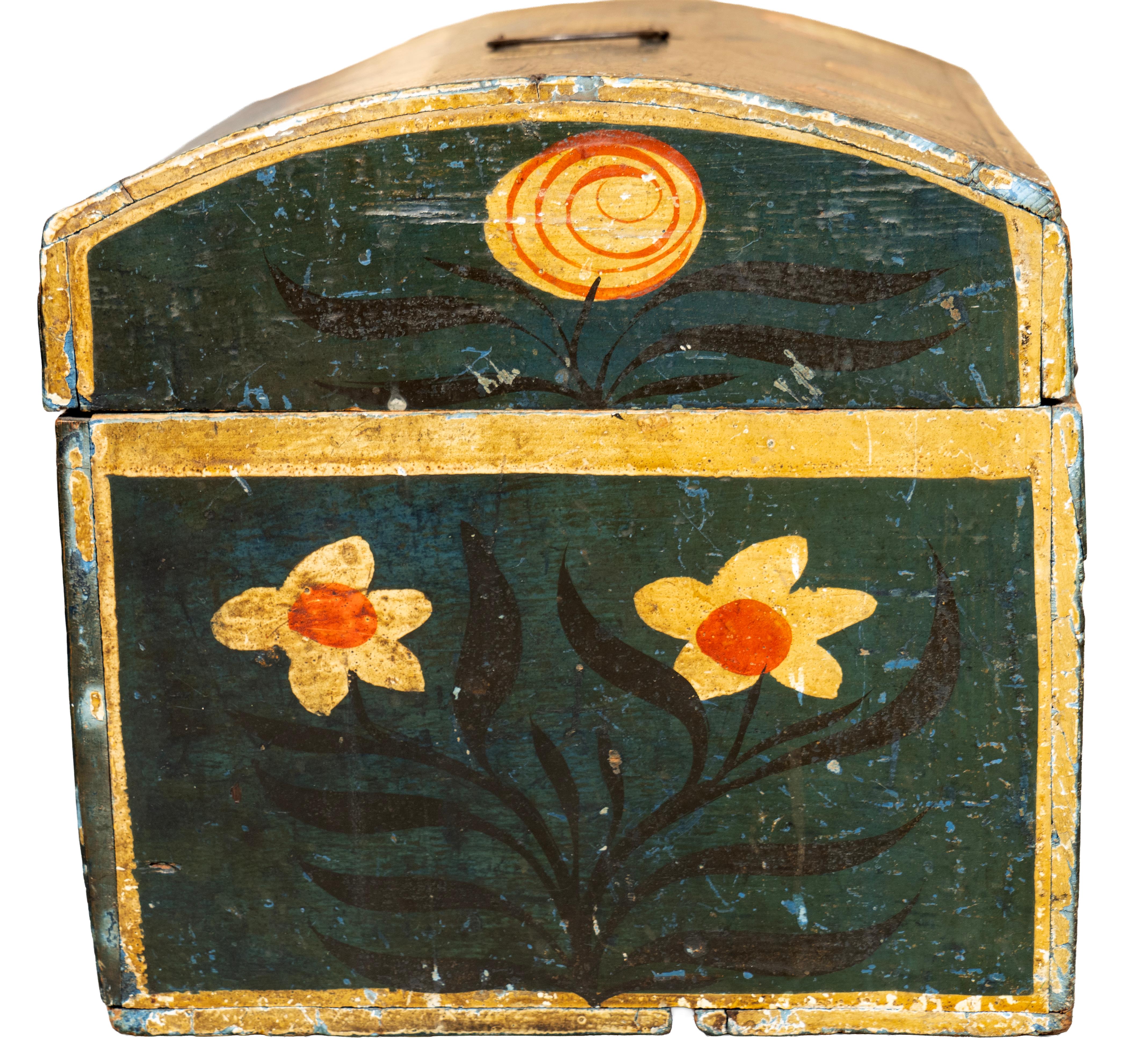 Louis XVI Handbemalte Hochzeitsbox (18. Jahrhundert) im Angebot