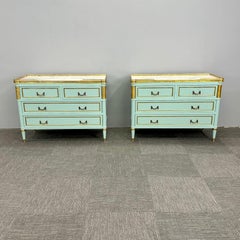 Louis XVI Hollywood Regency Jansen Style Commodes, Mint Commodes / Nightstands