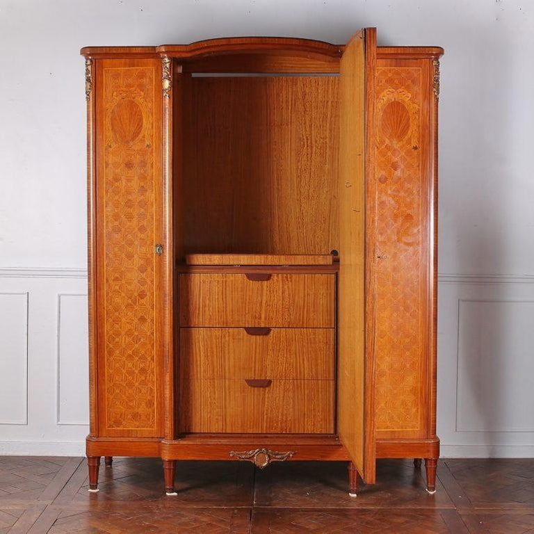 Louis XVI Inlaid 3Door Armoire at 1stDibs