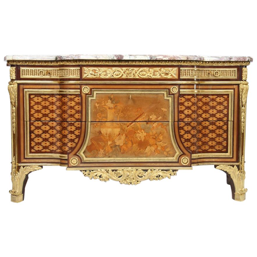 Louis XVI Inlaid Commode attribution from Riesener