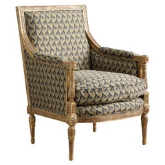 Louis XVI Jacob Style Giltwood Bergere made by La Maison London