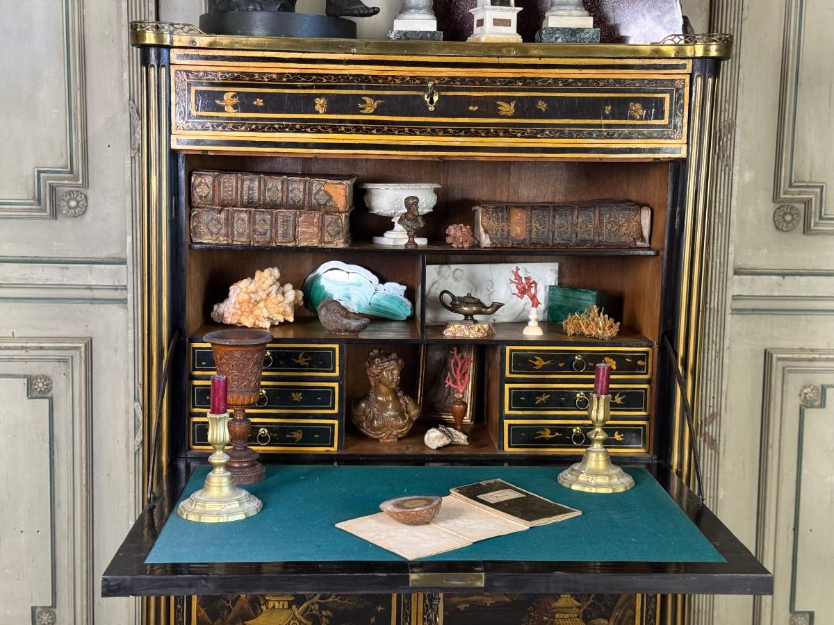 Secrétaire en laque Louis XVI, fin du XVIIIe siècle en vente 6