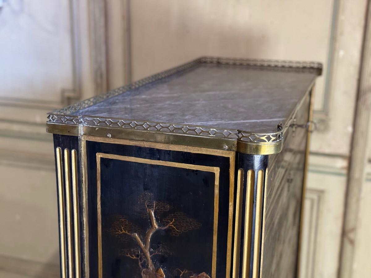 Secrétaire en laque Louis XVI, fin du XVIIIe siècle Bon état - En vente à Honnelles, WHT