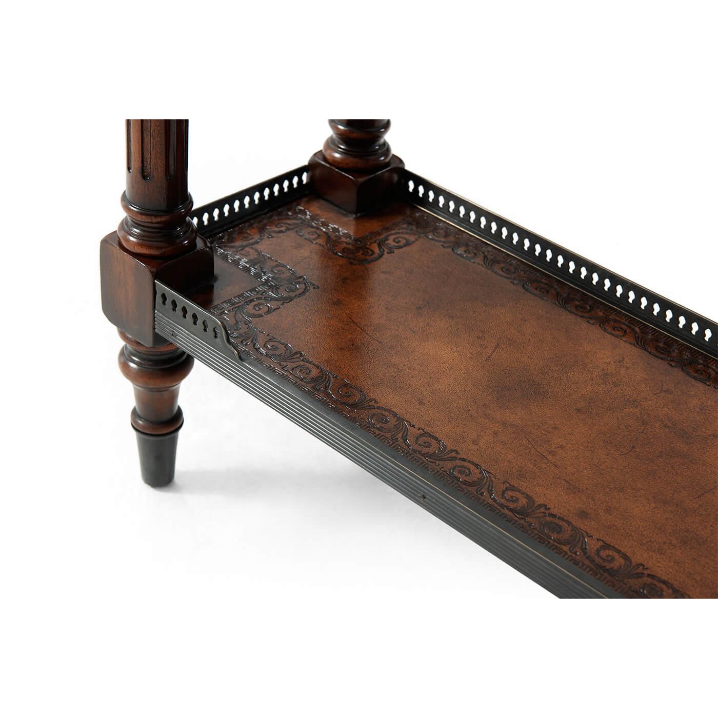 narrow antique console table