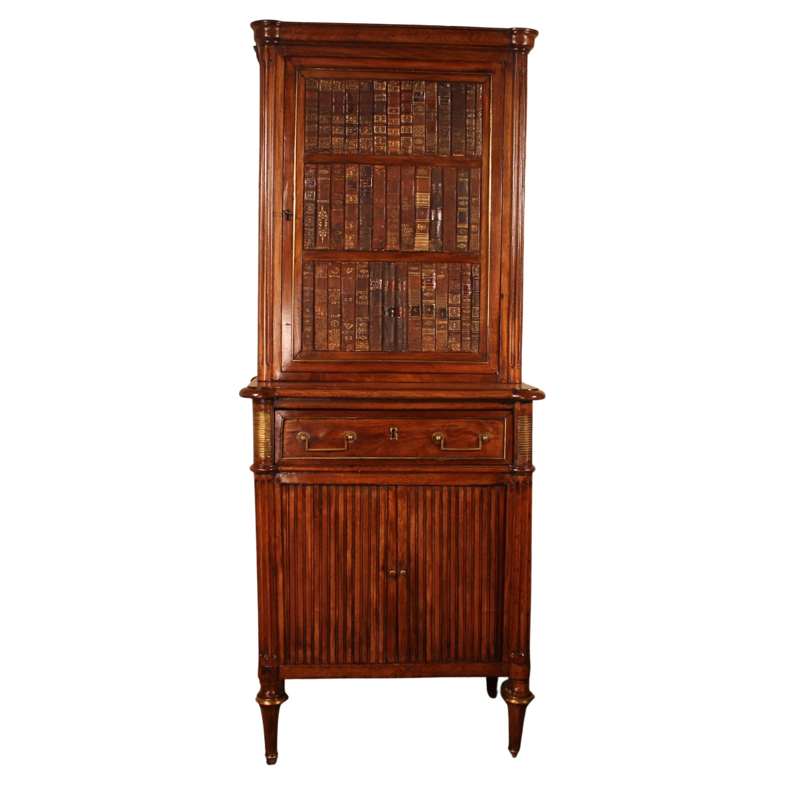 Louis XVI Library Cabinet, 18th Century For Sale