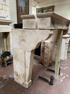 Louis XVI Limestone Mantel