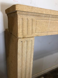 Louis XVI Limestone Mantel