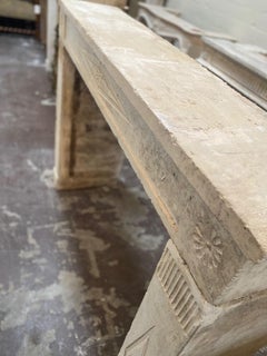 Louis XVI Limestone Mantel