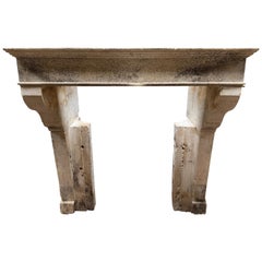 Louis XVI Limestone Mantel