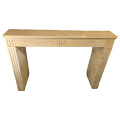 Antique Louis XVI Limestone Mantel