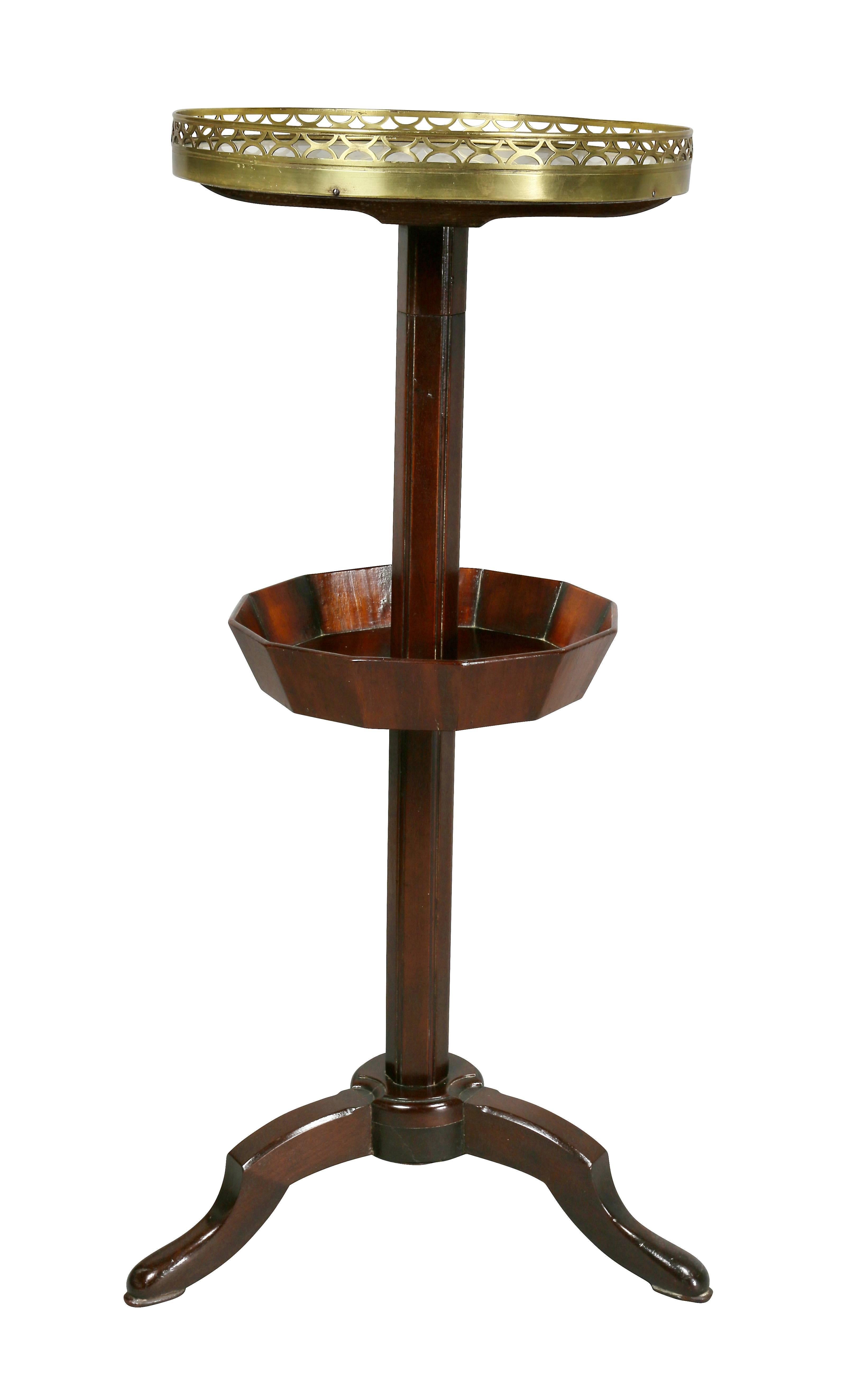 Louis XVI Mahogany and Brass-Mounted Adjustable Candle Stand by Bailly 5