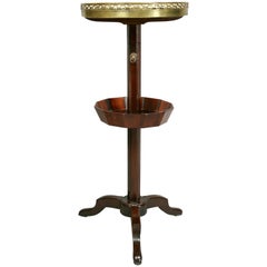 Louis XVI Mahogany and Brass-Mounted Adjustable Candle Stand by Bailly