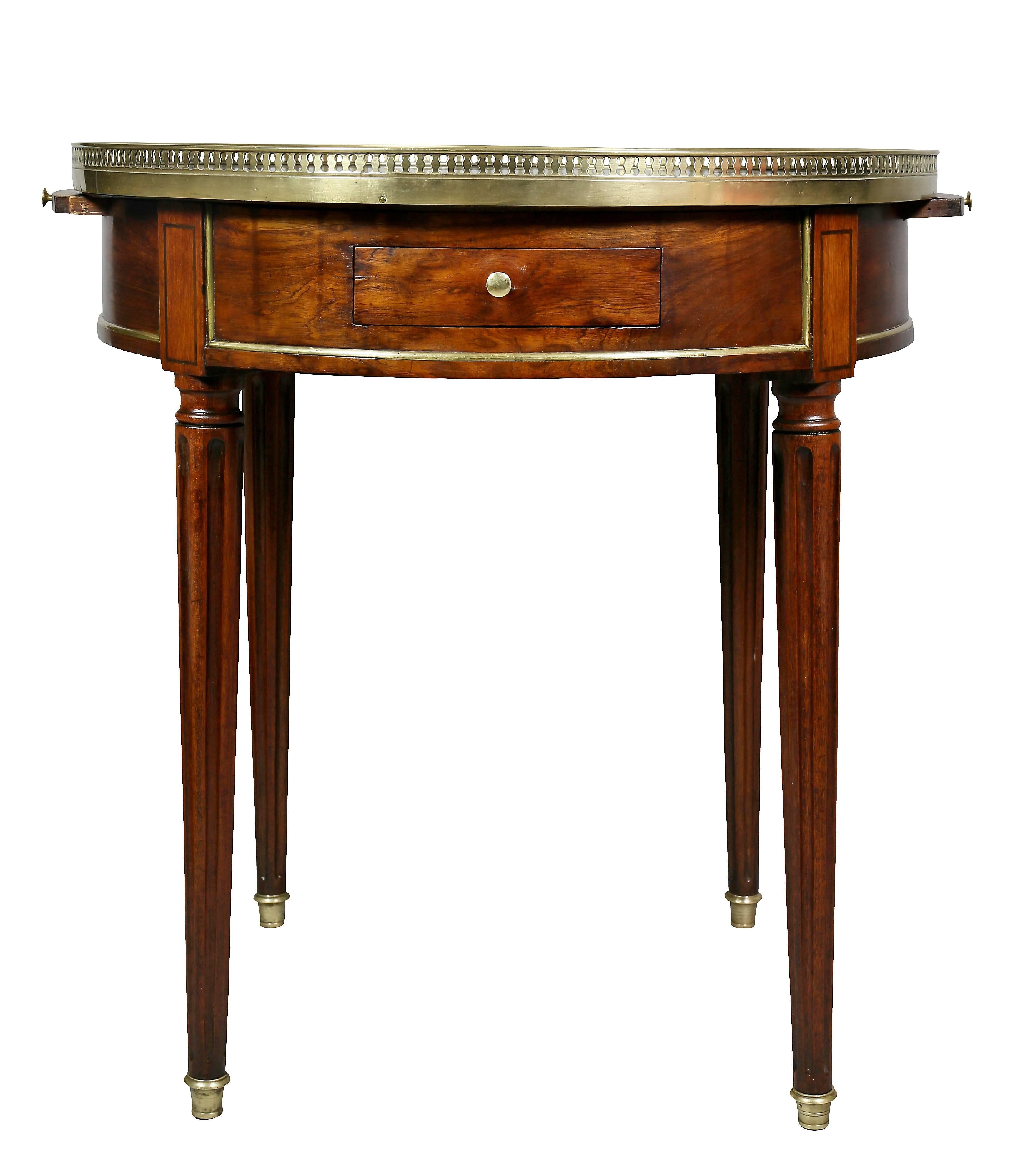 Louis XVI Mahogany and Brass Mounted Bouillotte Table 4