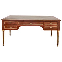 Louis XVI Mahagoni und Leder Bureau Plat