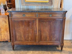 Louis XVI Mahogany Cabinet with Marble Top