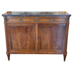 Louis XVI Mahogany Cabinet with Marble Top