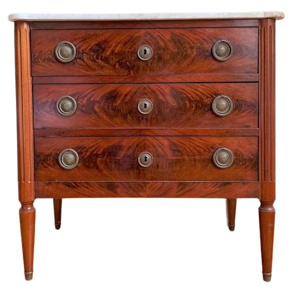 Louis XVI Mahogany Chest Of Drawers 19 Century