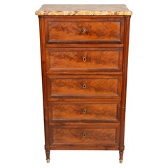 Chiffoniere in mogano Louis XVI di J.F Leleu
