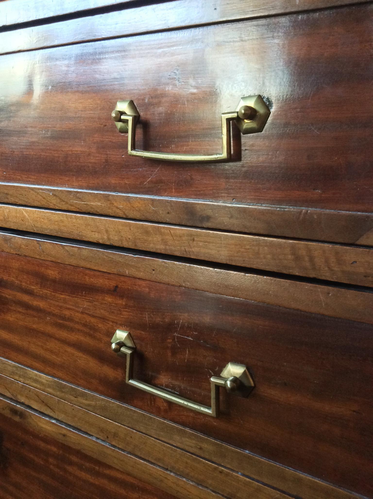 Louis XVI Mahogany Commode with Marble Top 4