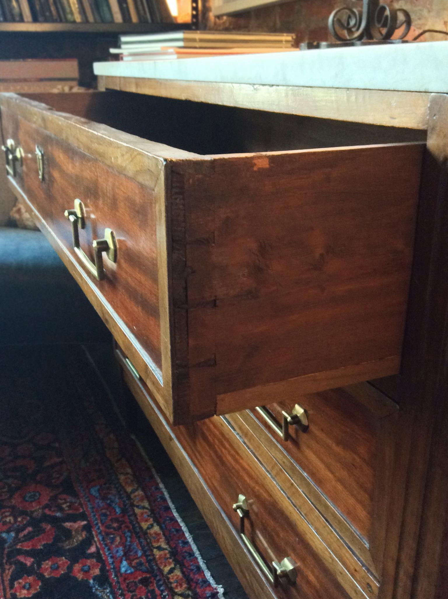 Louis XVI Mahogany Commode with Marble Top 6