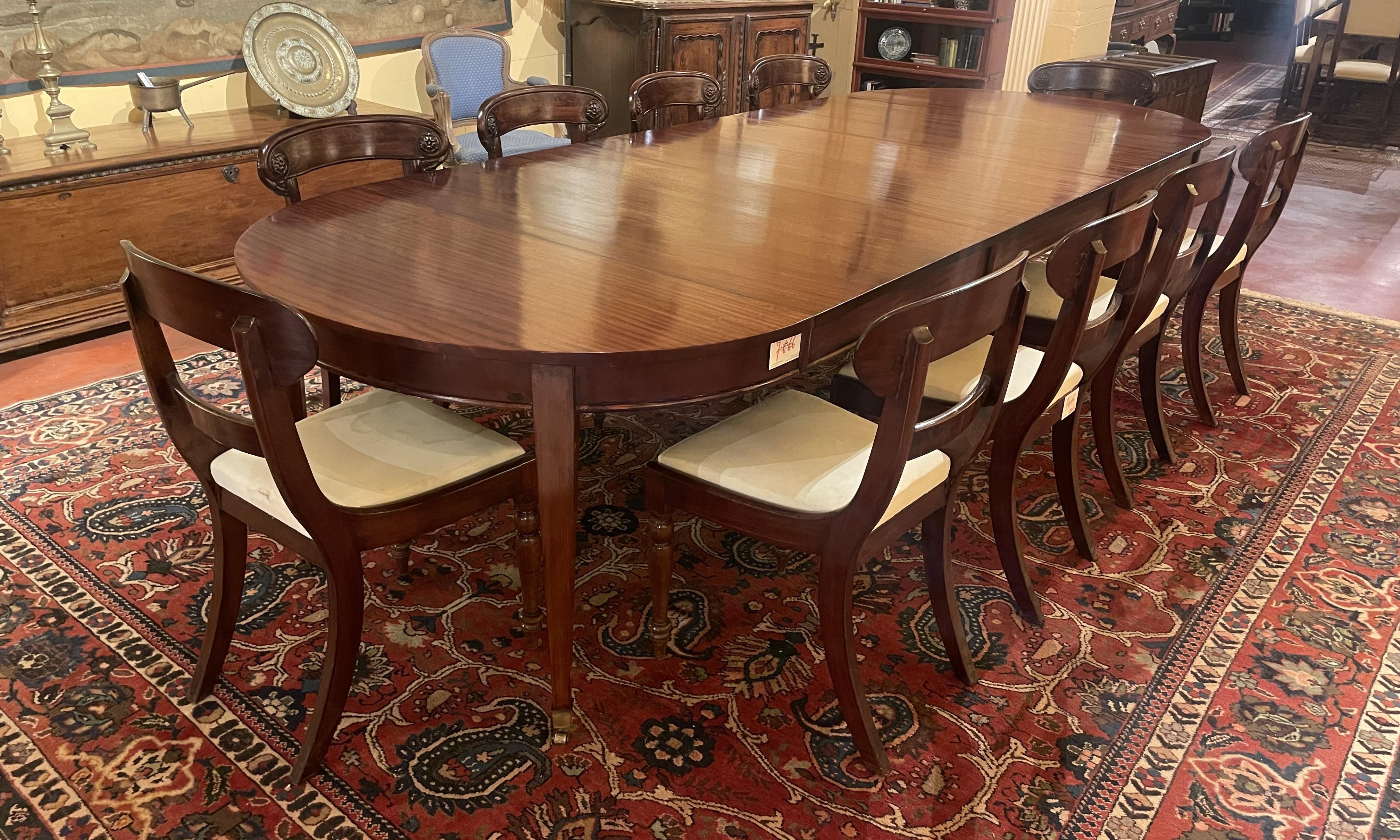 Louis XVI Mahogany Dining Table - 19th Century For Sale 1