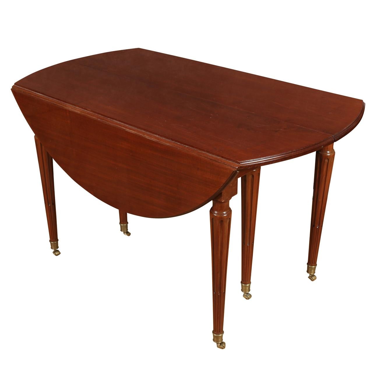 20th Century Louis XVI Mahogany Extension Table with Leaves For Sale