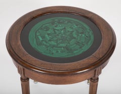 Louis XVI Mahogany Side Table with Malachite Top