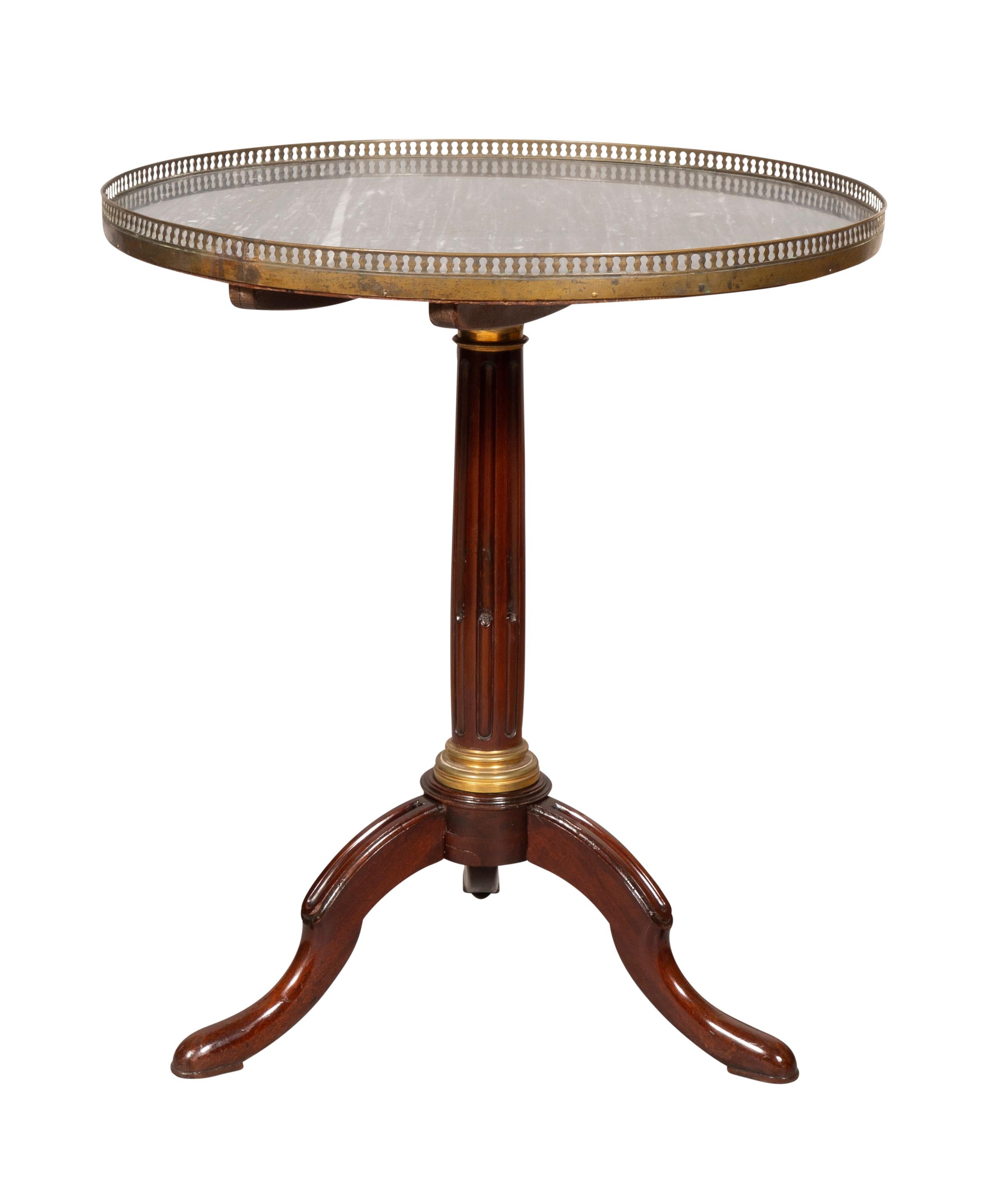 French Louis XVI Mahogany Tilt Top Table For Sale