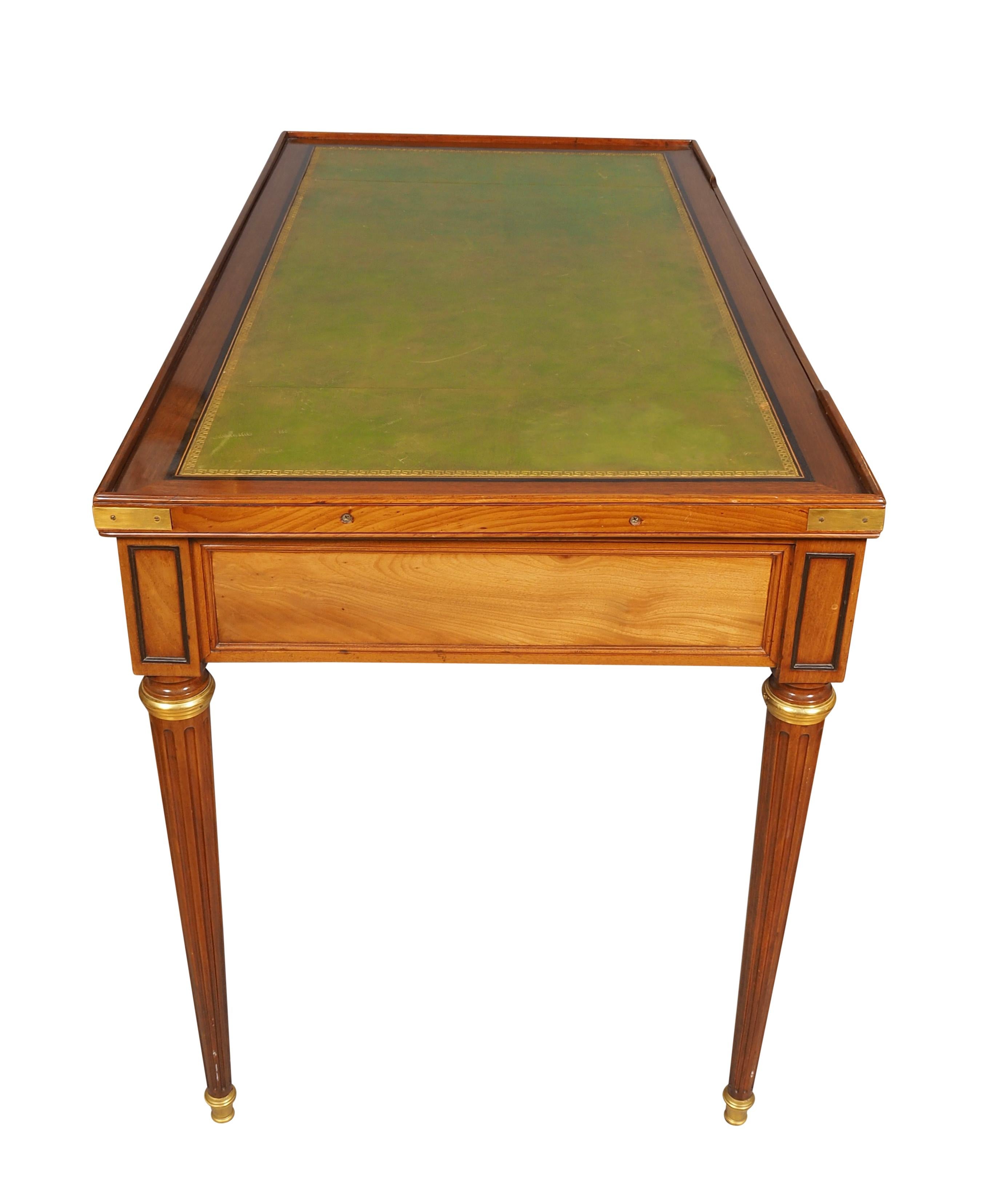 Brass Louis XVI Mahogany Tric Trac Table By C.C Saunier For Sale