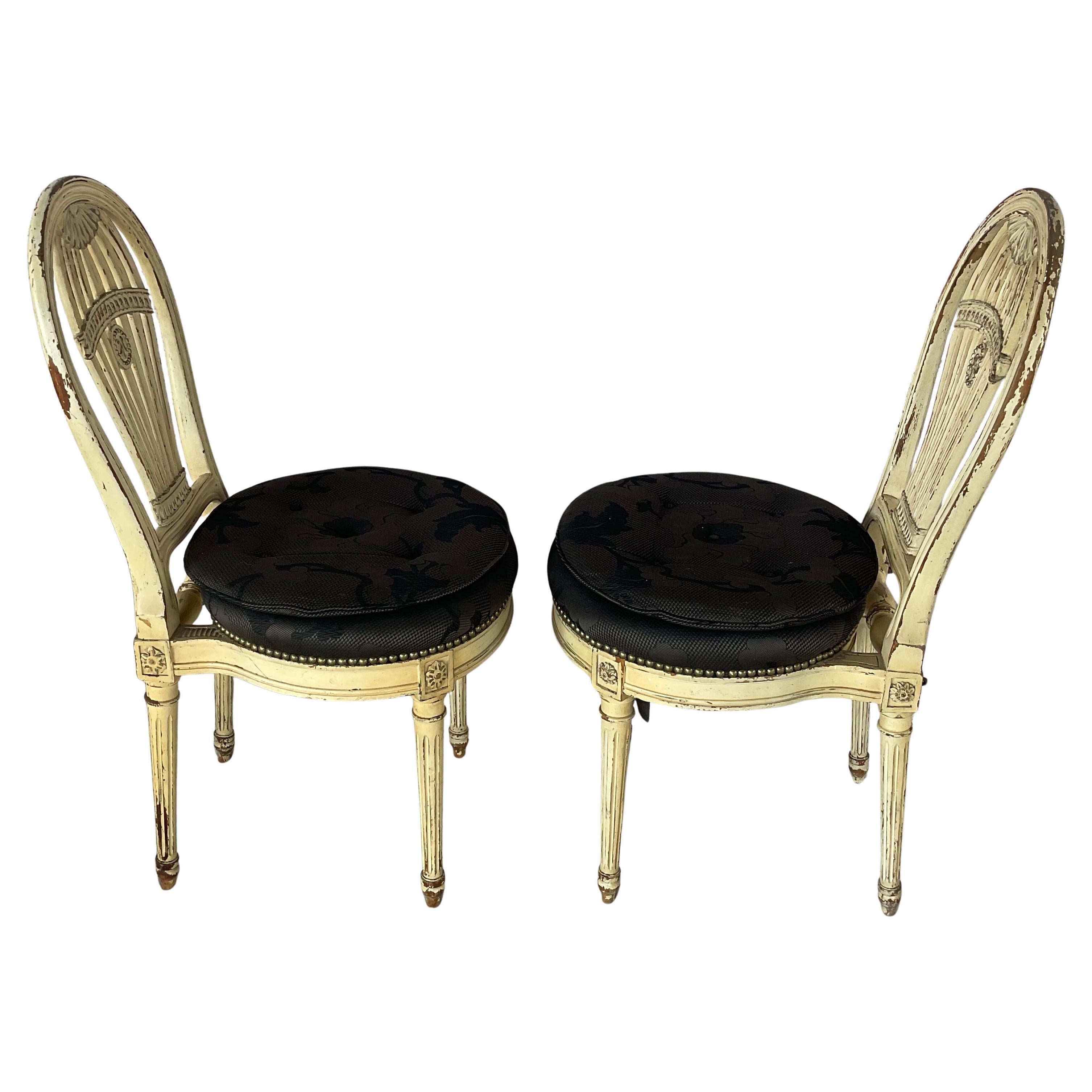 Louis XVI Maison Jansen Style Balloon-Back Dining Chairs, Set of Six For Sale 1