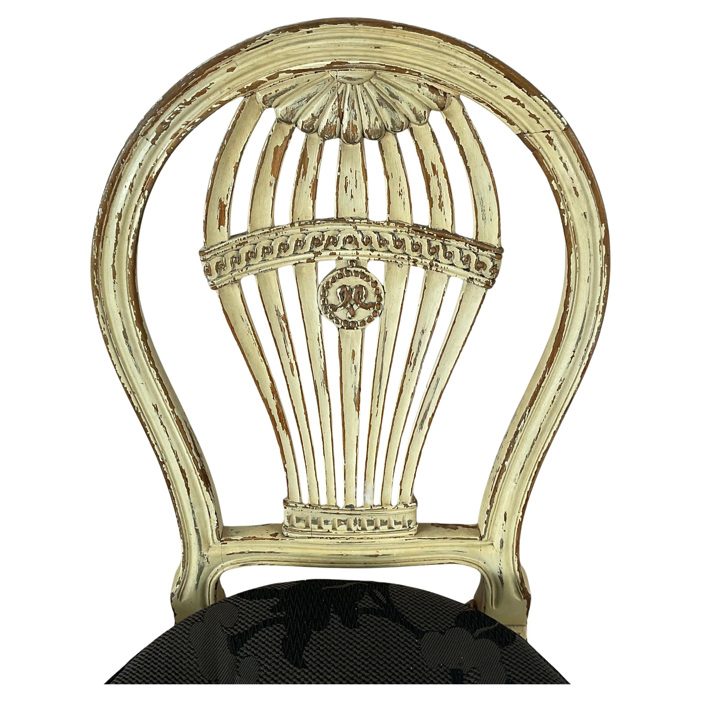 Louis XVI Maison Jansen Style Balloon-Back Dining Chairs, Set of Six For Sale 2