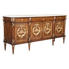 Louis XVI Maison Jansen Style French Marble Top Sideboard, Server, Console