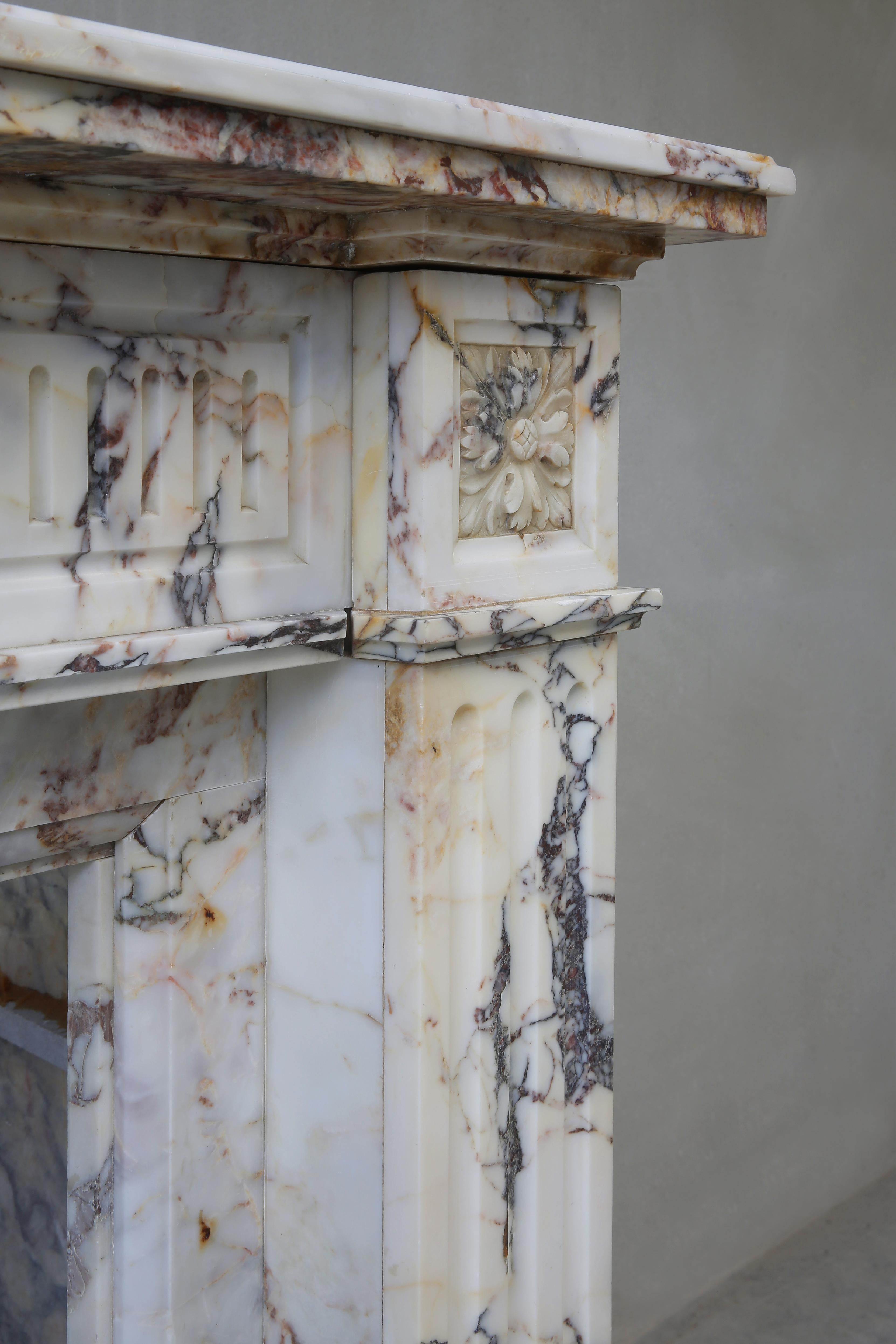 Louis XVI Mantle of Breche Marble from the 19th Century 5