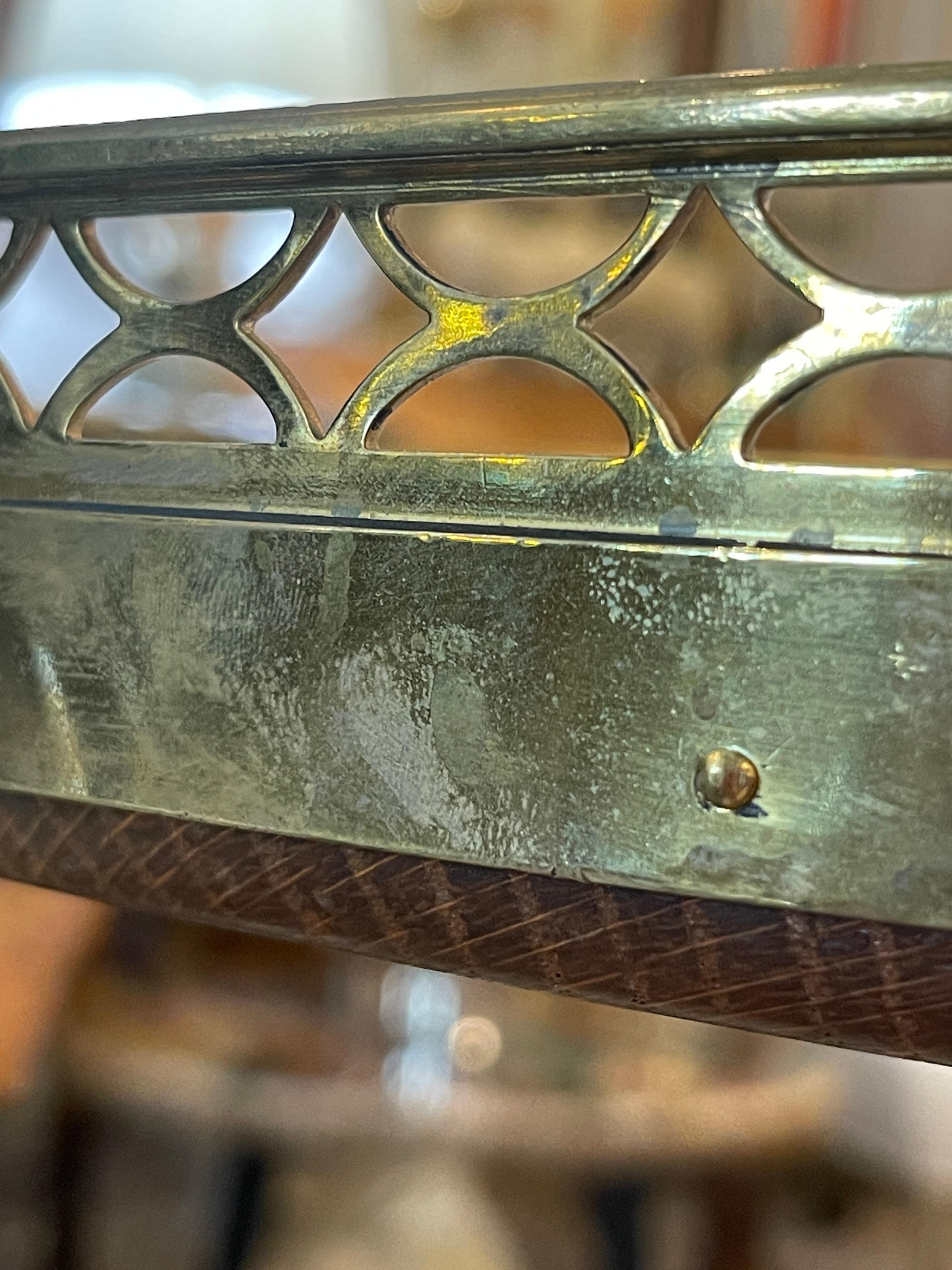 Galerie Louis XVI en marbre et laiton, Gueridon, estampillé Fidelys Schey, 18ème C. en vente 6