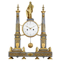 Louis XVI Marble Mantle Clock by Jean-Nicolas Schmit