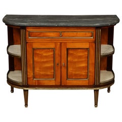 Antique Louis XVI Marble-Top Cabinet